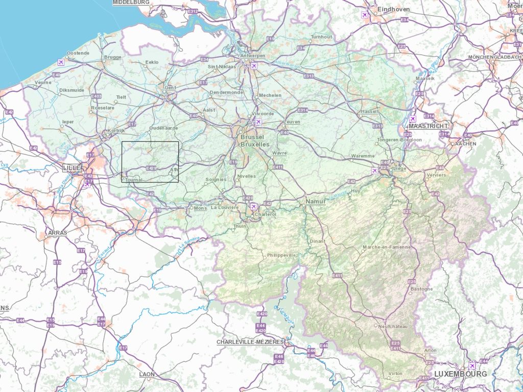 Carte de la Belgique